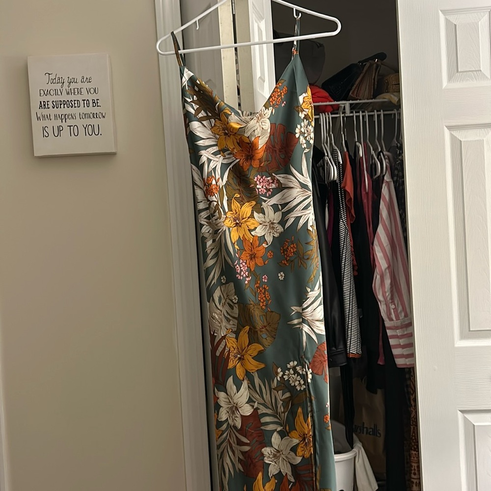Satin long dress